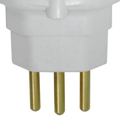 Adaptador Pino 2p+T Bipolar 10a 250v Cinza - Ilumi