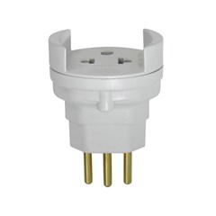 Adaptador Pino 2p+T Bipolar 10a 250v Cinza - Ilumi