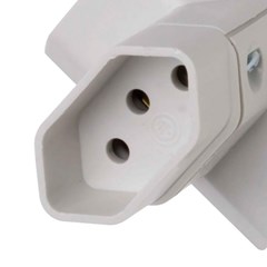 Plug T 2p+T 10a 250v Cinza - Ilumi