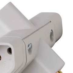 Plug T 2p+T 10a 250v Cinza - Ilumi