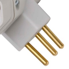 Plug T 2p+T 10a 250v Cinza - Ilumi