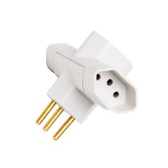 Plug T 2p+T 10a 250v Branco - Ilumi