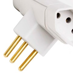 Plug T 2p+T 10a 250v Branco - Ilumi