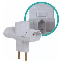 Plug T 2P 10A 250V Branco - Ilumi
