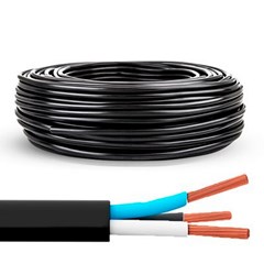 Cabo Flex PP 3x4,00mm² 0,6/1kv 90° Preto por Metro - Cobrecom