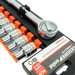 Jogo Soquete Sextavado 1/2” 11 Pcs - Gedore