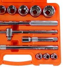 Jogo Soquete Estriado 1/2” 22 Pcs - Gedore