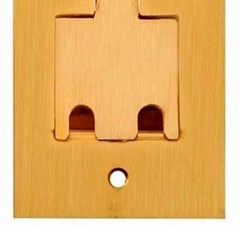 Placa Piso 4x2 Dupla Rj45-45 Latão - Olivo