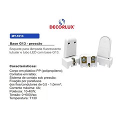 Soquete Base G13 2a Pressão - Decorlux