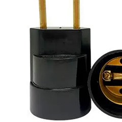 Bocal Adaptador C/Plug E-27 4a Preta - Decorlux