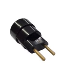 Bocal Adaptador C/Plug E-27 4a Preta - Decorlux