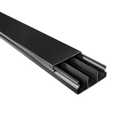 Canaleta Adesiva C/Div. 20x10x2000mm Preta - Enerbras