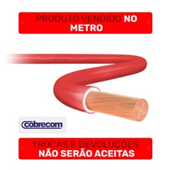 Cabo Flex 6,00mm² 750v 70° Vermelho - Cobrecom