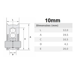 CONECTOR PARAFUSO FENDIDO 70MM