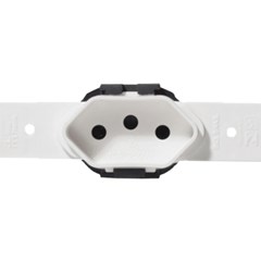 Tomada 2p+T 20a Vertical S/Placa Branca - Mec-Tronic