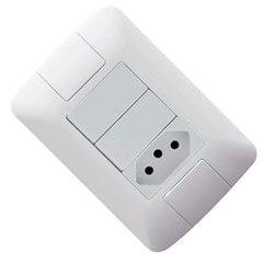 Interruptor Duplo + Tomada 20A Aria - Tramontina