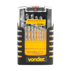 Broca Aço Rápido 1,0-10mm² Din338 19pc - Vonder