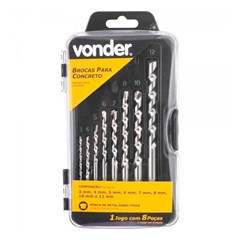 Broca P/Concreto 3-12mm² 8pc - Vonder