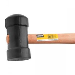 Martelo Borracha 60mm Cabo Madeira - Vonder