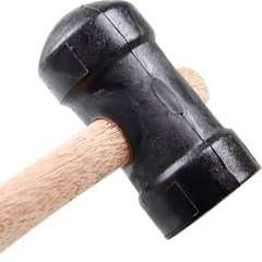 Martelo Borracha 60mm Cabo Madeira - Vonder