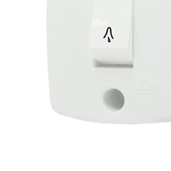 Pulsador Campainha Sobrepor 6A Branco - Ilumi