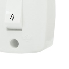 Pulsador Campainha Sobrepor 6A Branco - Ilumi