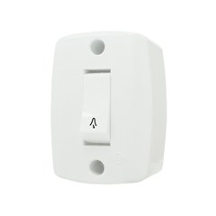 Pulsador Campainha Sobrepor 6A Branco - Ilumi