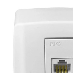 Tomada Sobreporrepor RJ45 Cat. 5E Branca - Ilumi