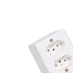 Tomada Dupla Soprepor 20A Branco - Ilumi