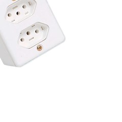 Tomada Dupla Soprepor 20A Branco - Ilumi