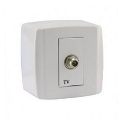 Tomada Sobrepor TV Sat Branco - Ilumi