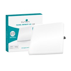 Painel Embutir Led Quadrado Infin. 18w 3000k Bivolt - Gaya