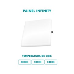 Painel Embutir Led Quadrado Infin. 18w 6000k Bivolt - Gaya
