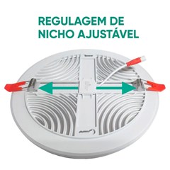 Painel Embutir Led Redondo Infin. 3000k 18w Bivolt - Gaya