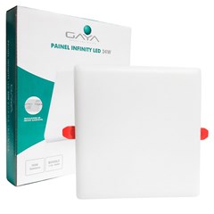 Painel Embutir Led Quadrado Infin. 3000k 24w Bivolt - Gaya