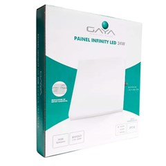 Painel Embutir Led Quadrado Infin. 3000k 24w Bivolt - Gaya