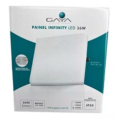 Painel Embutir Led Quadrado Infin. 6000k 36w Bivolt - Gaya