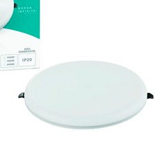 Painel Embutir Led Redondo Infin. 6500k 36w Bivolt - Gaya