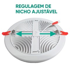 Painel Embutir Led Redondo Infin. 6500k 36w Bivolt - Gaya