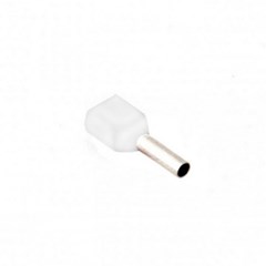 Term. Pre-Isolado Duplo Tubular 0,50mm² Branco - Axt