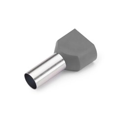 Term. Pre-Isolado Duplo Tubular 0,75mm² Cinza - Axt