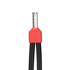 Terminal Pre-Isolado Duplo Tubular 1,00mm² Vermelho - Axt