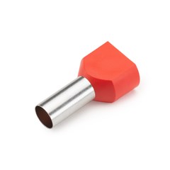 Terminal Pre-Isolado Duplo Tubular 1,00mm² Vermelho - Axt