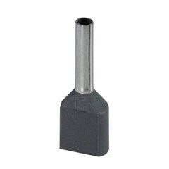 Terminal Pré-Isolado Duplo Tubular 1,50mm² Preto - AXT