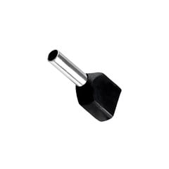Terminal Pré-Isolado Duplo Tubular 1,50mm² Preto - AXT