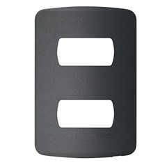 Placa 2 Posto 4x2 Miluz Grafite - Schneider