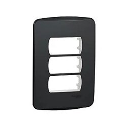 Placa 3 Posto 4x2 Miluz Grafite - Schneider