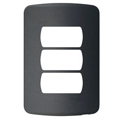 Placa 3 Posto 4x2 Miluz Grafite - Schneider