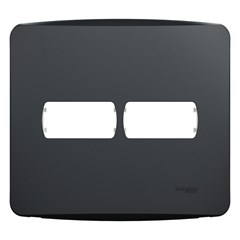 Placa 2 Posto 4x4 Miluz Grafite - Schneider