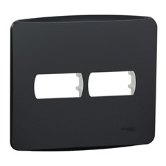 Placa 2 Posto 4x4 Miluz Grafite - Schneider